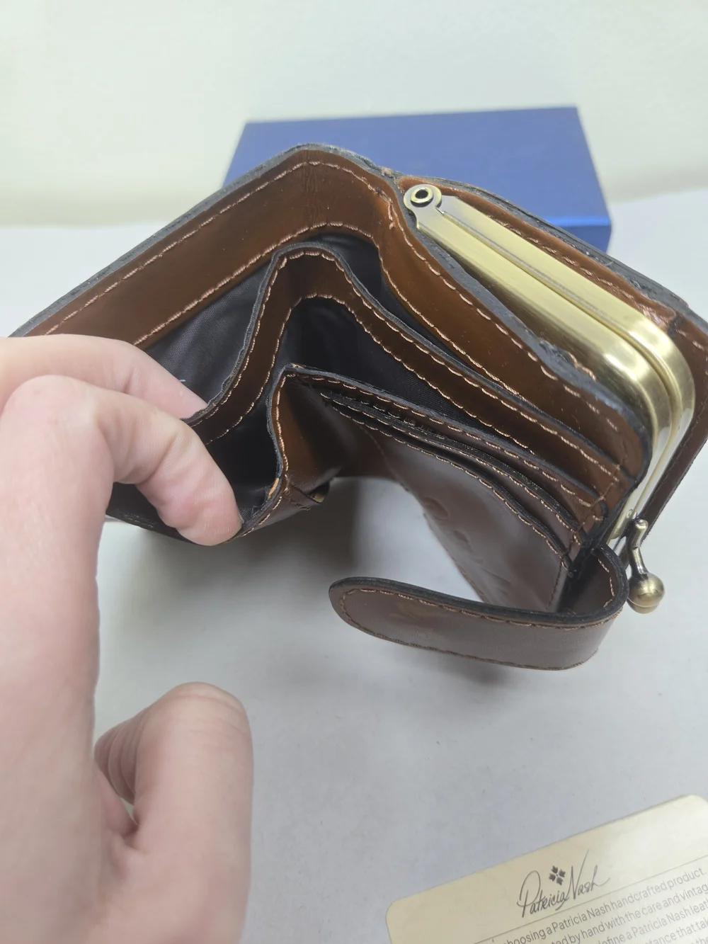 Patricia Nash Floral Leather Wallet in Brown $119 Msrp